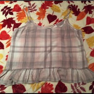Anthropologie Cloth & Stone plaid tank top